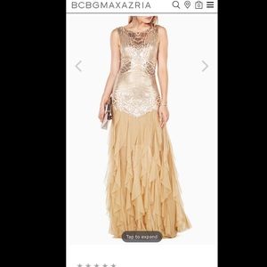 BCBG gown new with tags elegant gold color